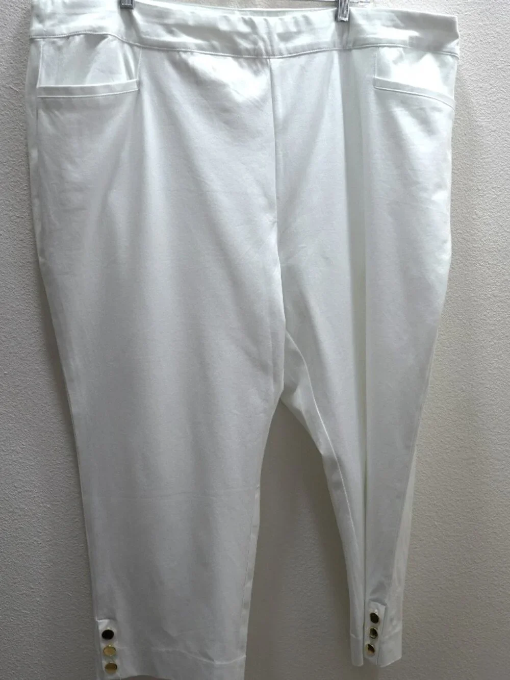 Soft surroundings White Superla Slim Leg Crop Pants size 3X